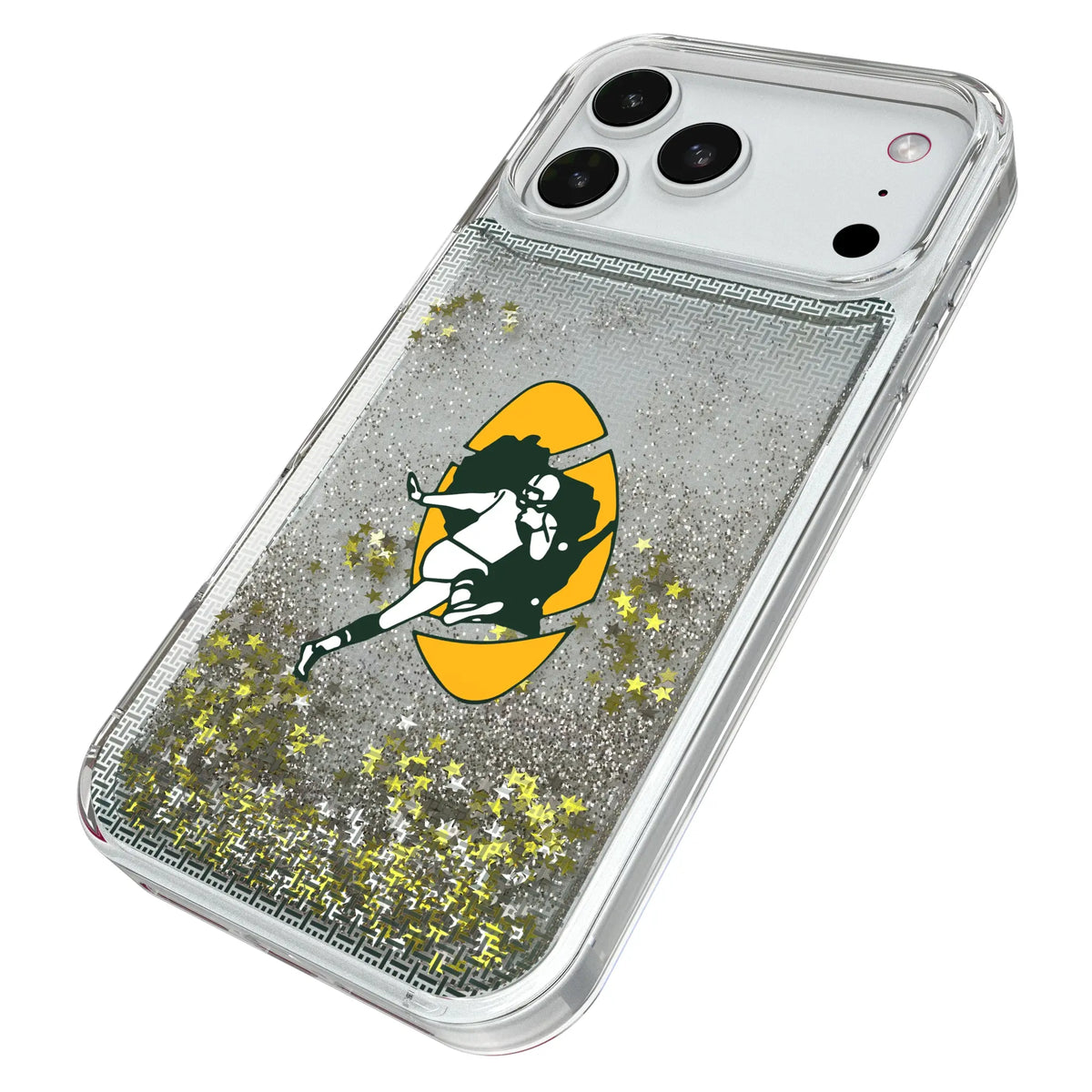 Green Bay Packers Historic Collection Linen Glitter Phone Case for Apple iPhone