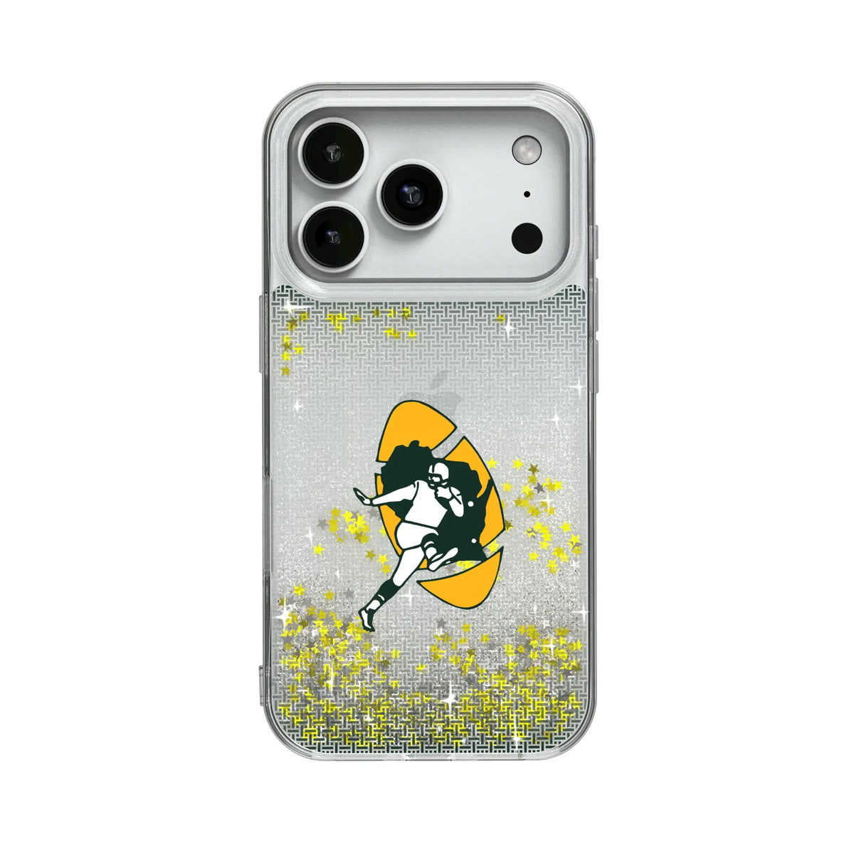 Green Bay Packers Historic Collection Linen Glitter Phone Case for Apple iPhone