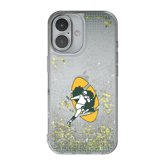 Green Bay Packers Historic Collection Linen Glitter Phone Case for Apple iPhone