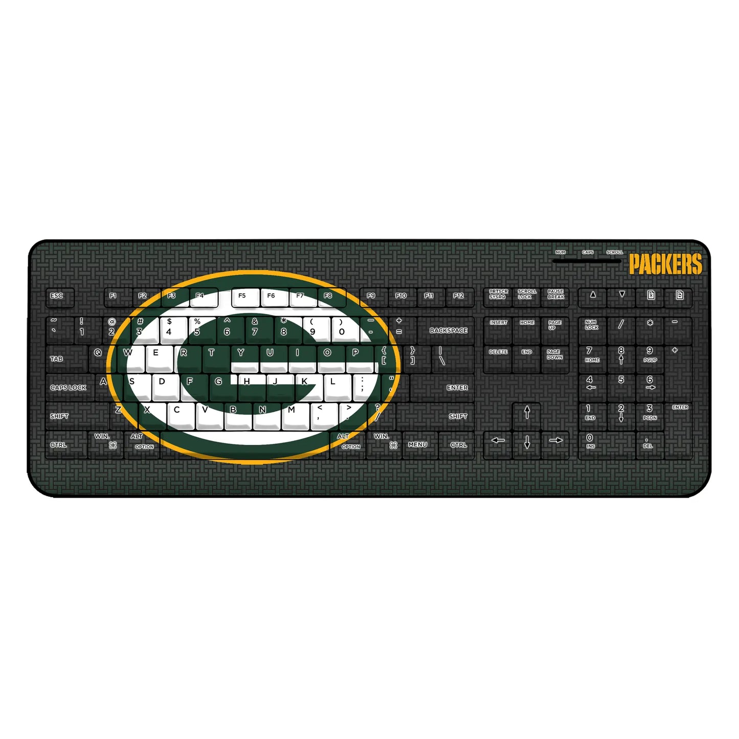 Green Bay Packers Linen Wireless USB Keyboard