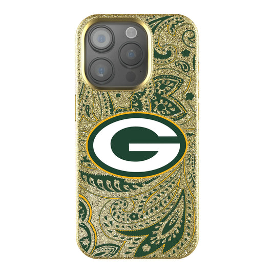 Green Bay Packers Paisley Bling Phone Case for Apple iPhone
