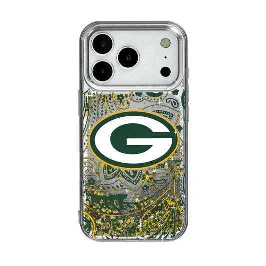 Green Bay Packers Paisley Glitter Phone Case for Apple iPhone