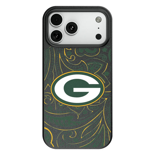 Green Bay Packers Paisley MagSafe Compatible Phone Case for Apple iPhone