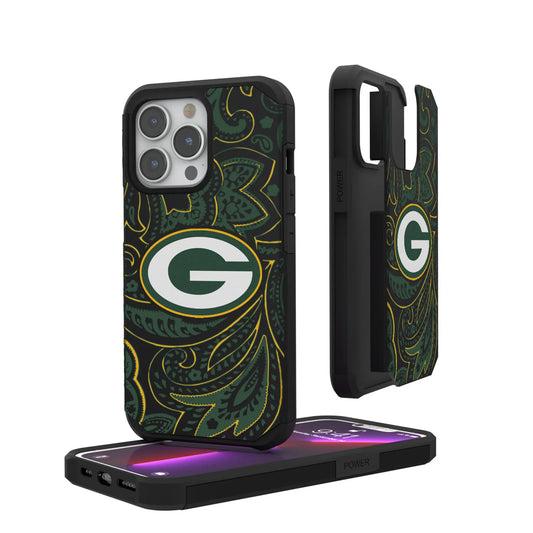 Green Bay Packers Paisley Rugged Phone Case for Apple iPhone