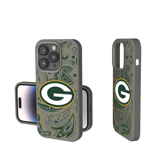 Green Bay Packers Paisley Soft Touch Phone Case for Apple iPhone
