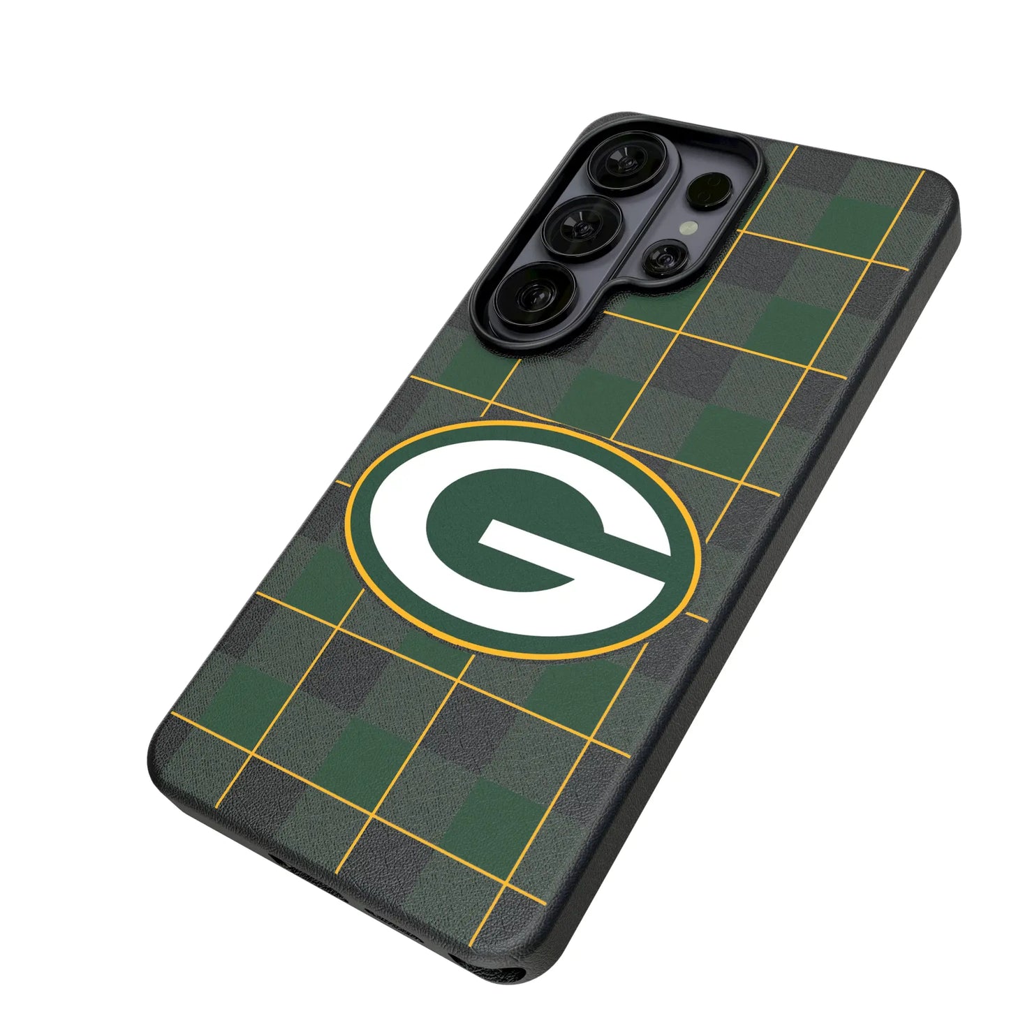 Green Bay Packers Plaid MagSafe Compatible Phone Case for Samsung Galaxy