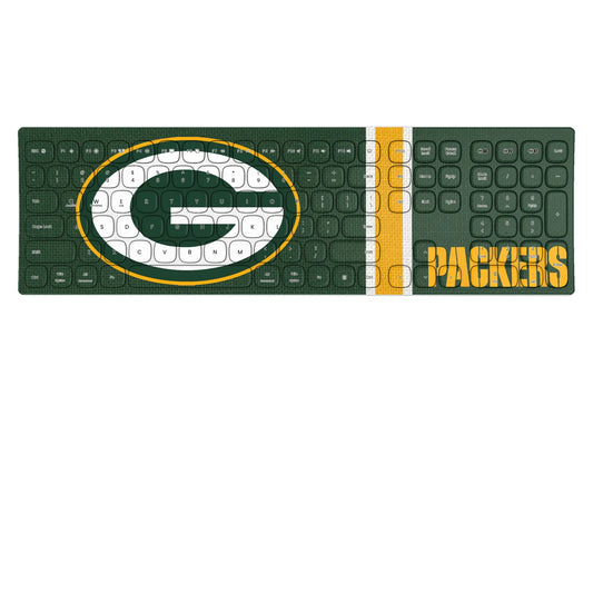 Green Bay Packers Stripe Curved Wireless Keyboard
