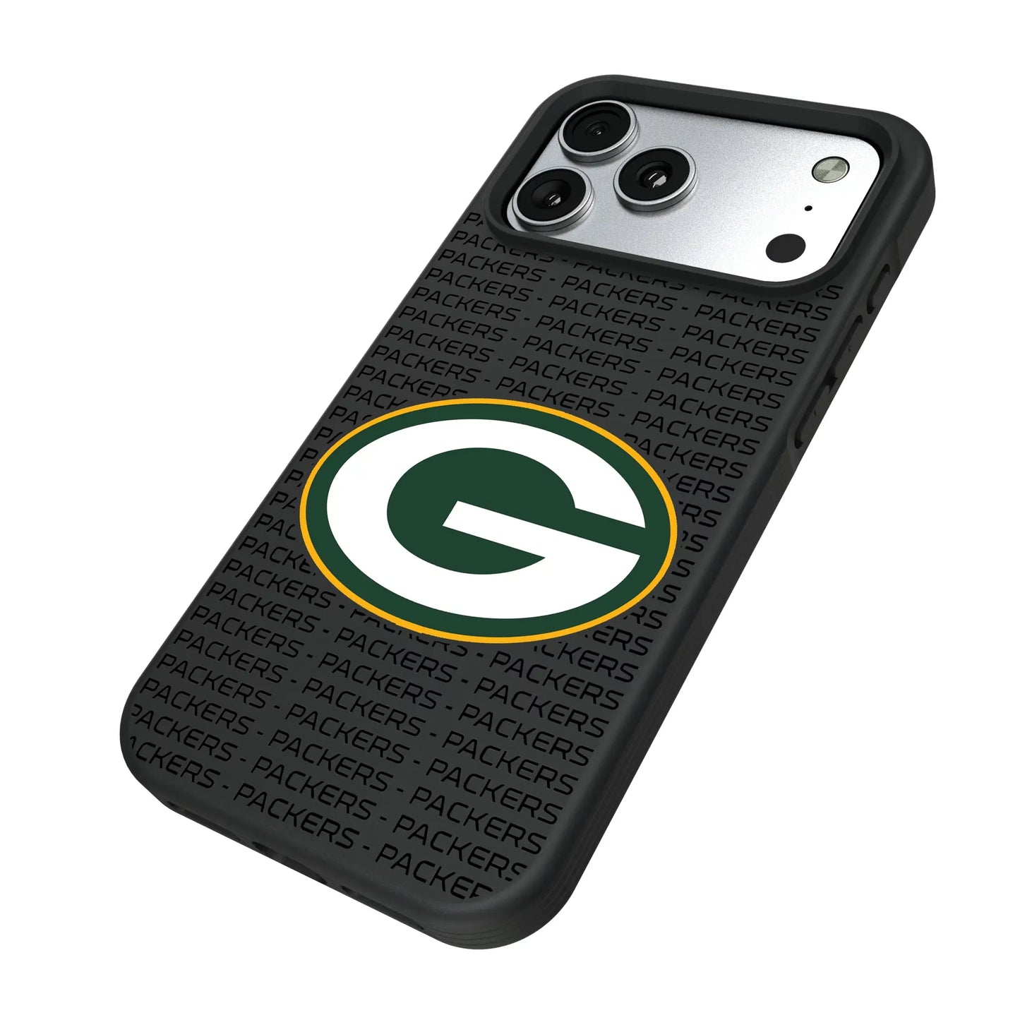 Green Bay Packers Text Backdrop Bump Phone Case for Apple iPhone