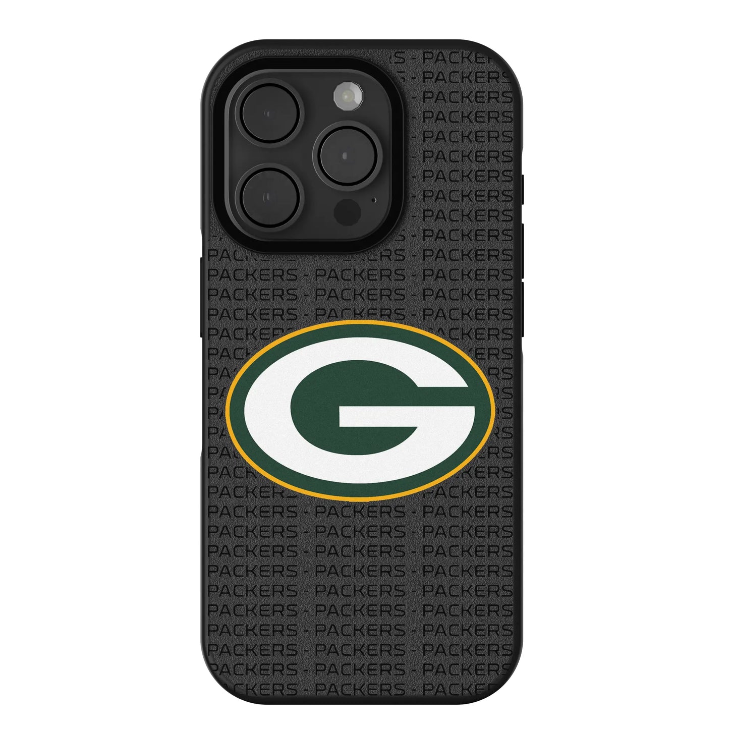 Green Bay Packers Text Backdrop Bump Phone Case for Apple iPhone