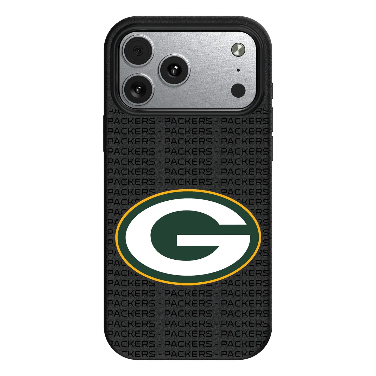 Green Bay Packers Text Backdrop MagSafe Compatible Phone Case for Apple iPhone
