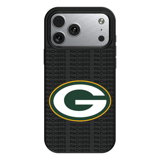 Green Bay Packers Text Backdrop MagSafe Compatible Phone Case for Apple iPhone