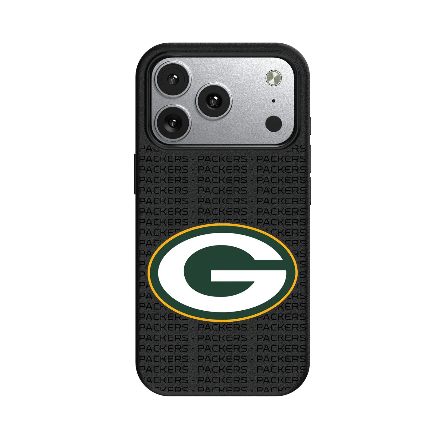 Green Bay Packers Text Backdrop MagSafe Compatible Phone Case for Apple iPhone