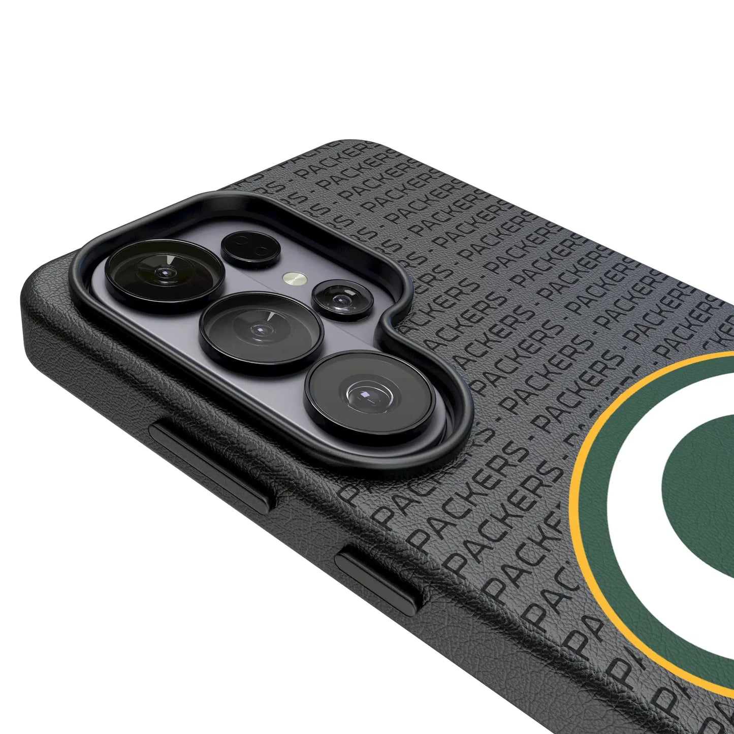 Green Bay Packers Text Backdrop MagSafe Compatible Phone Case for Samsung Galaxy