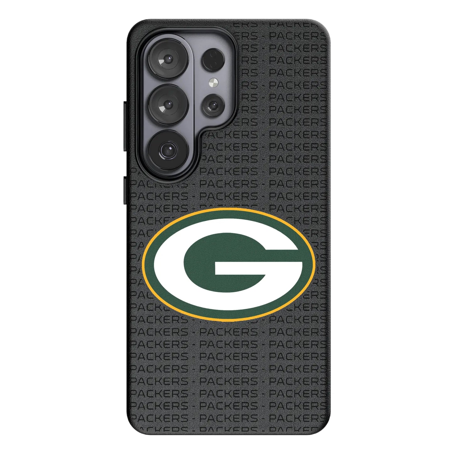 Green Bay Packers Text Backdrop MagSafe Compatible Phone Case for Samsung Galaxy