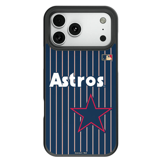 Houston Astros 1975-1981 - Cooperstown Collection Pinstripe Bump Phone Case for Apple iPhone