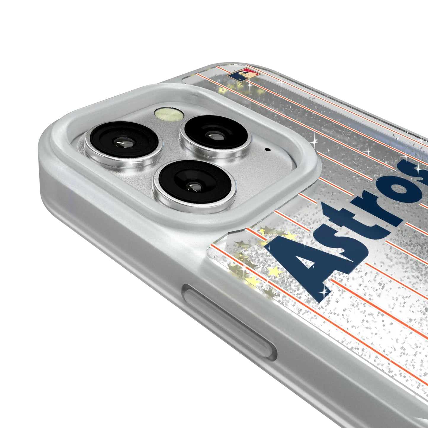 Houston Astros 1975-1981 - Cooperstown Collection Pinstripe Glitter Phone Case for Apple iPhone