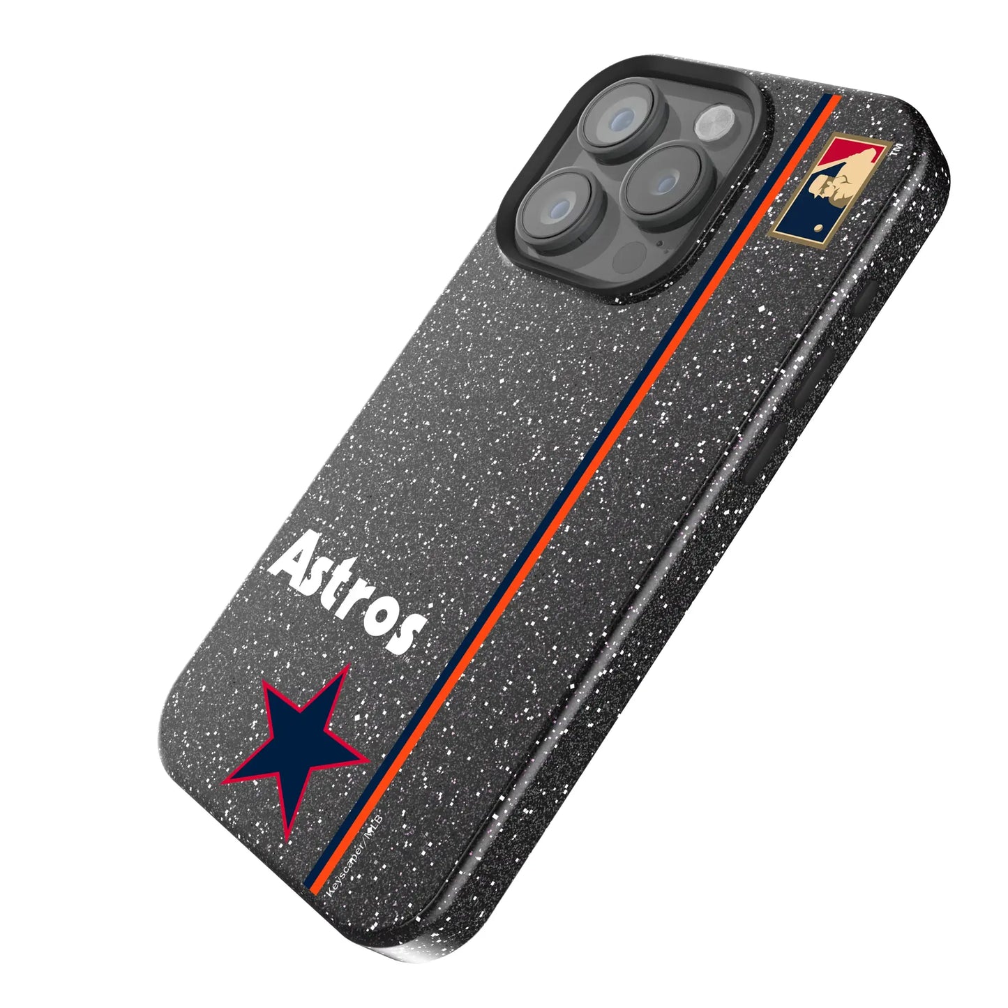 Houston Astros 1975-1981 - Cooperstown Collection Sidebar Black Bling Phone Case for Apple iPhone
