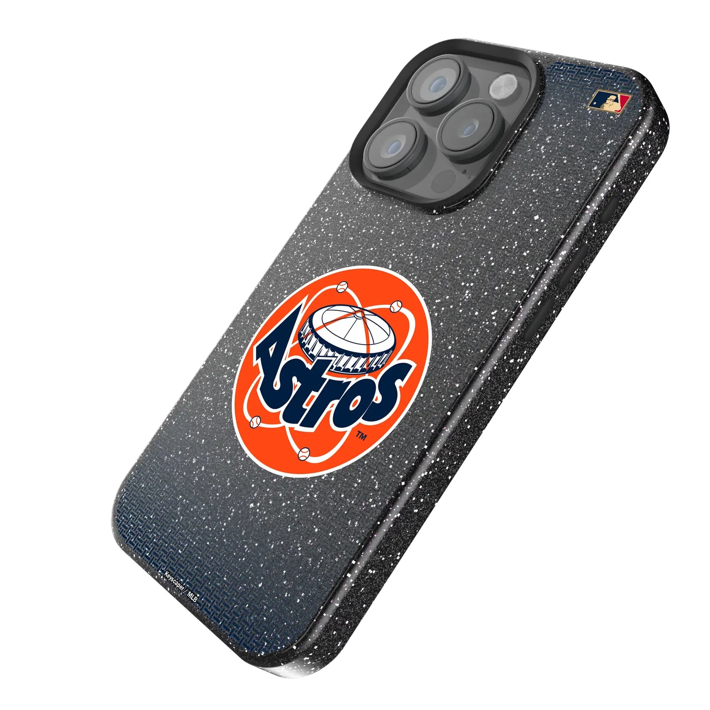 Houston Astros 1977-1993 - Cooperstown Collection Linen Black Bling Phone Case for Apple iPhone