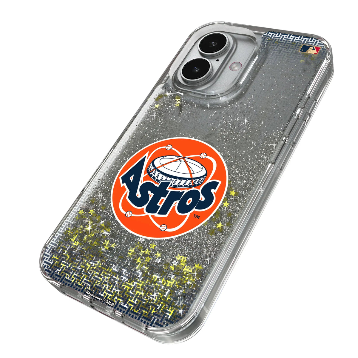 Houston Astros 1977-1993 - Cooperstown Collection Linen Glitter Phone Case for Apple iPhone