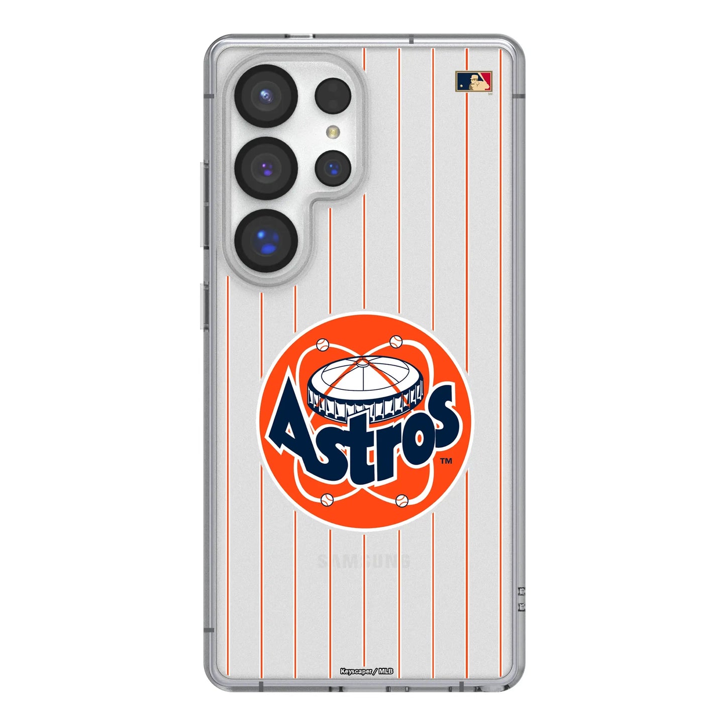 Houston Astros 1977-1993 - Cooperstown Collection Pinstripe Clear Phone Case for Samsung Galaxy