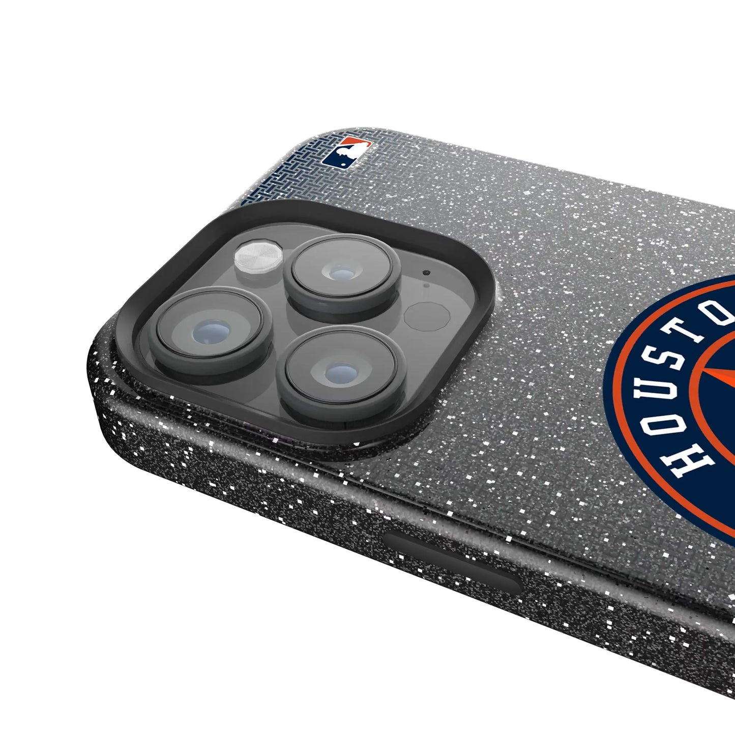 Houston Astros Linen Black Bling Phone Case for Apple iPhone