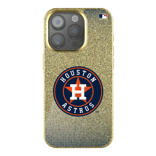 Houston Astros Linen Bling Phone Case for Apple iPhone