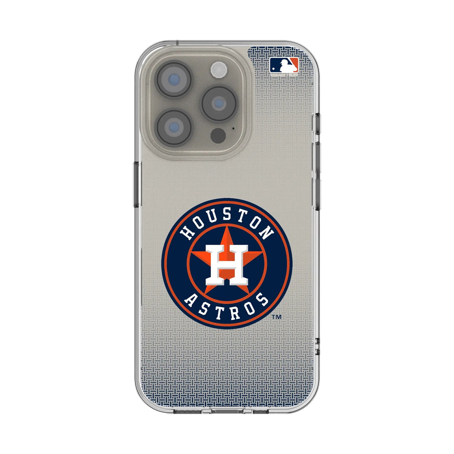 Houston Astros Linen Clear Phone Case for Apple iPhone
