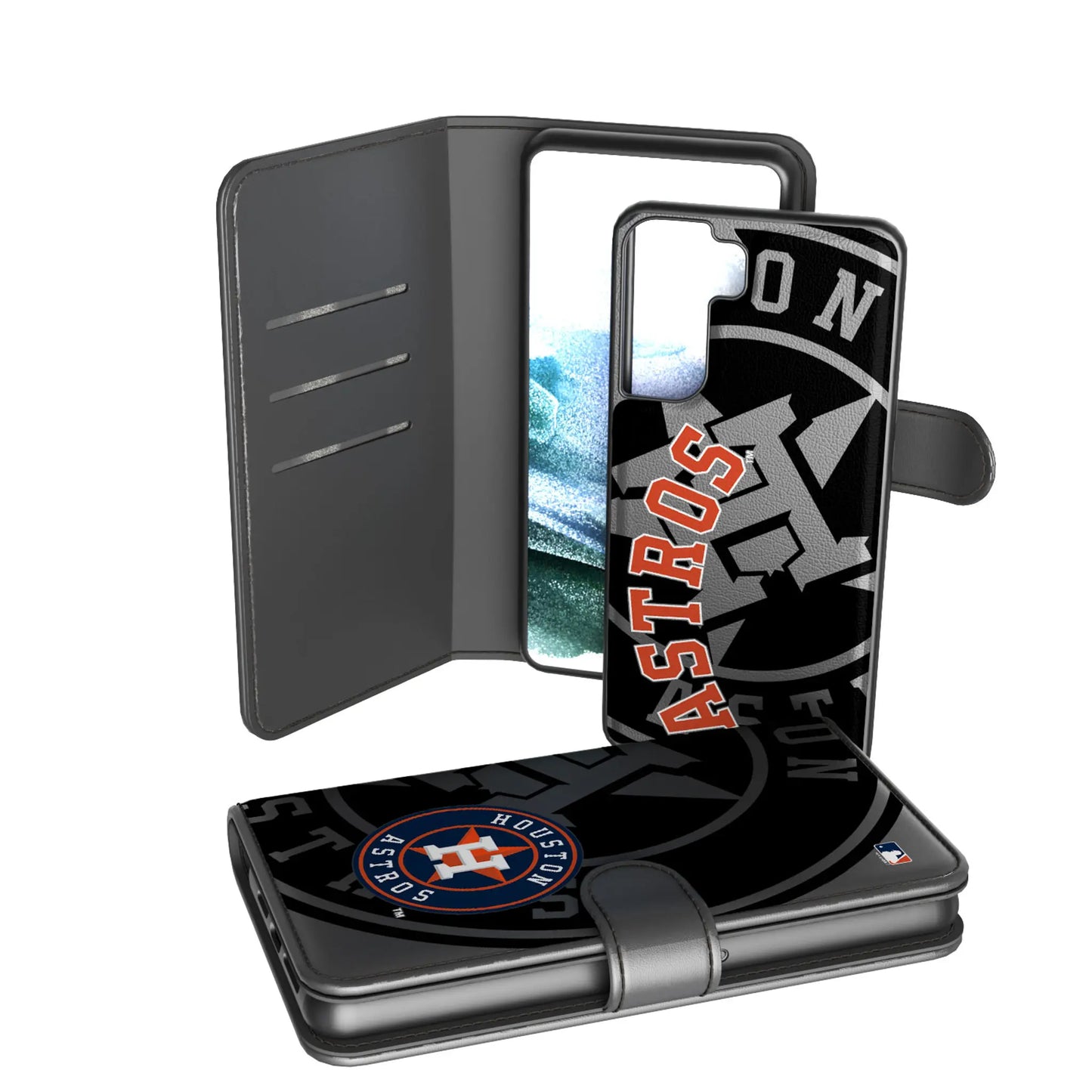Houston Astros Monocolor Tilt Wallet Phone Case for Apple iPhone