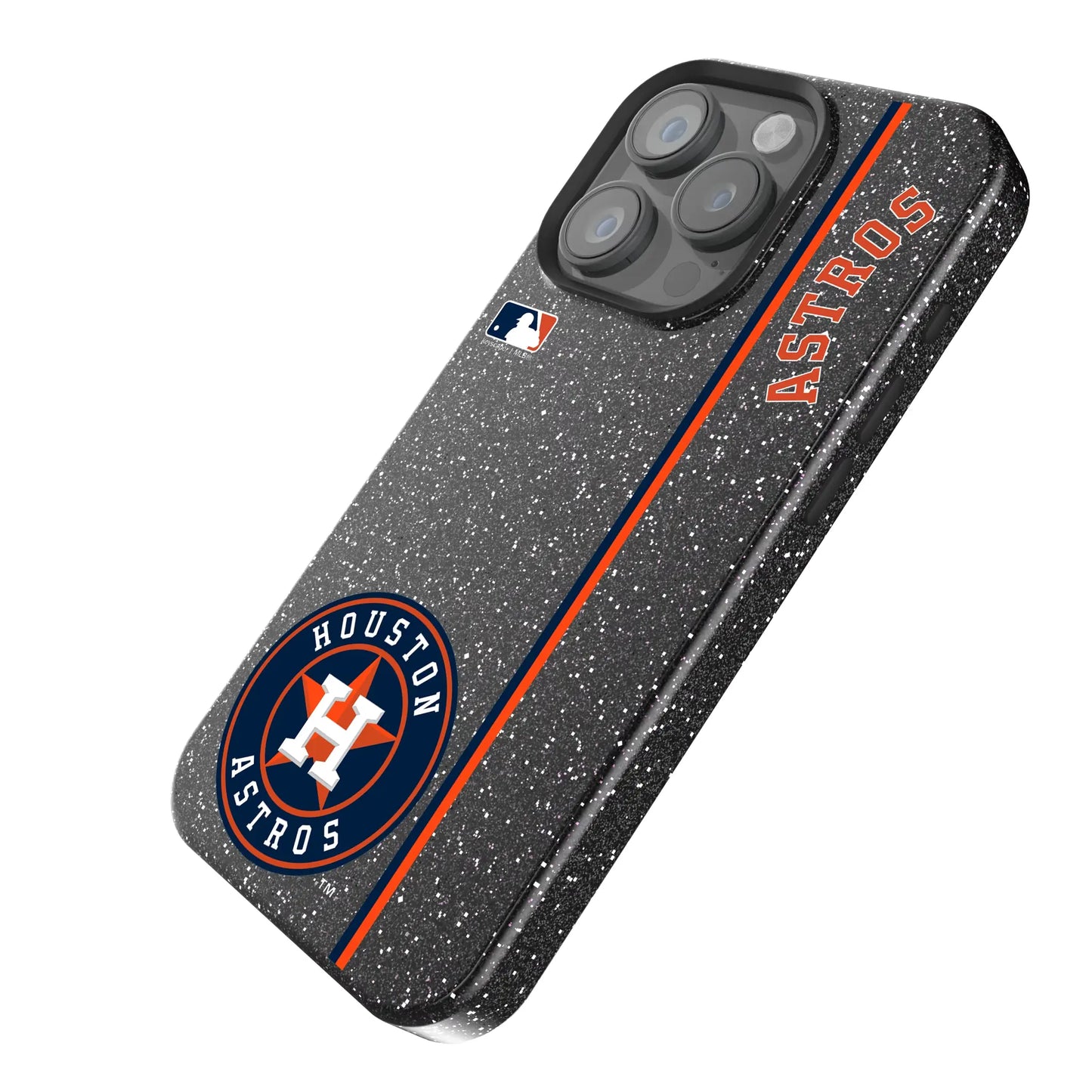 Houston Astros Sidebar Black Bling Phone Case for Apple iPhone