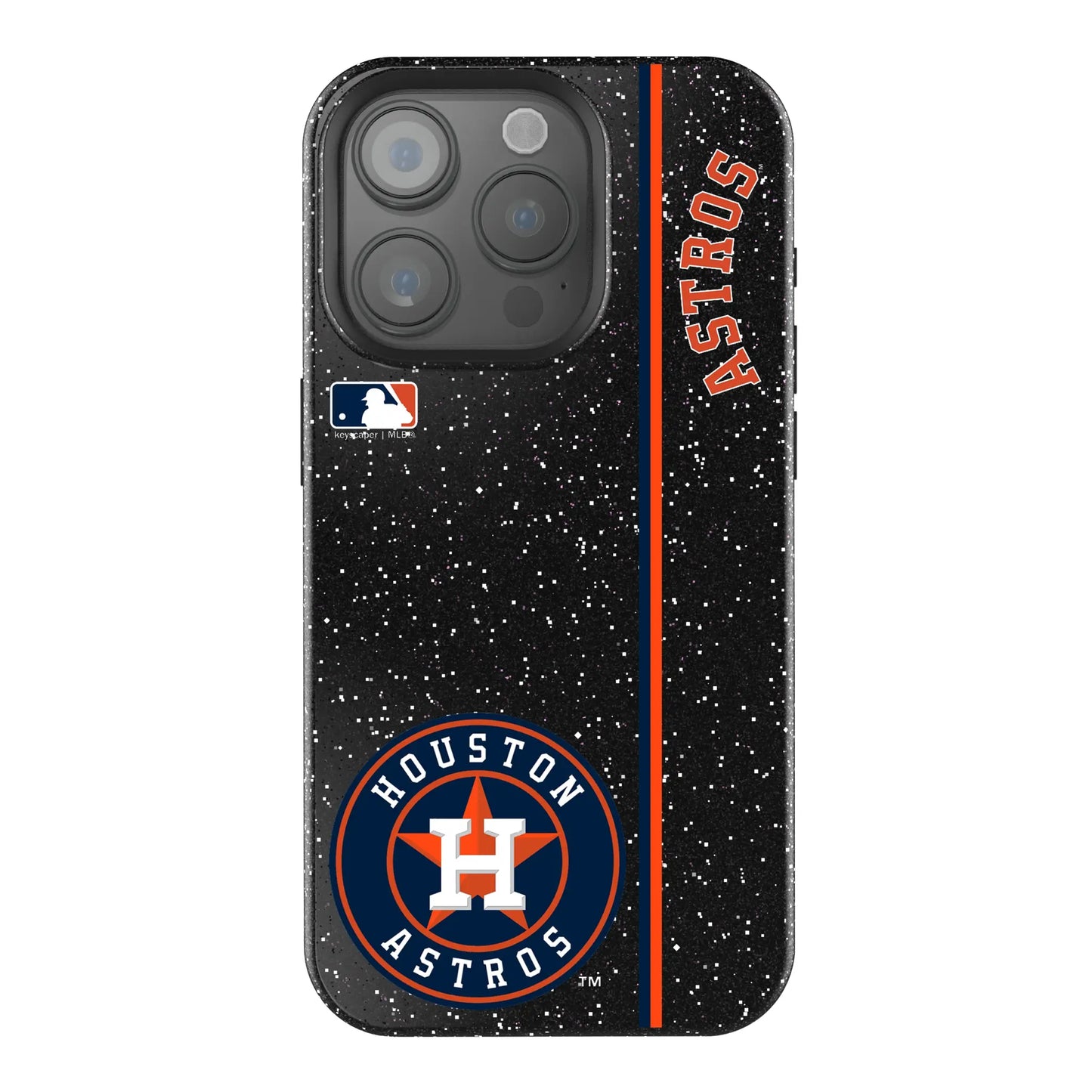 Houston Astros Sidebar Black Bling Phone Case for Apple iPhone