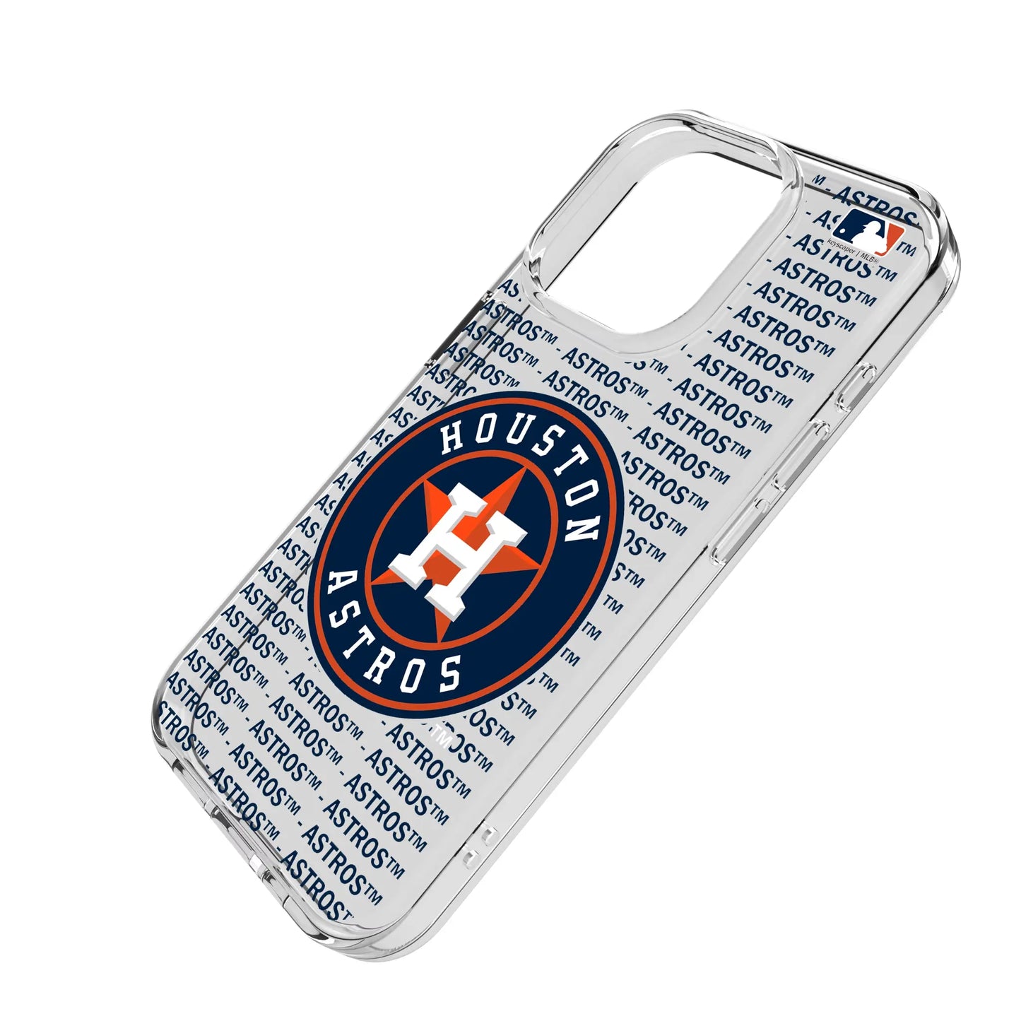 Houston Astros Text Backdrop Clear Phone Case for Apple iPhone