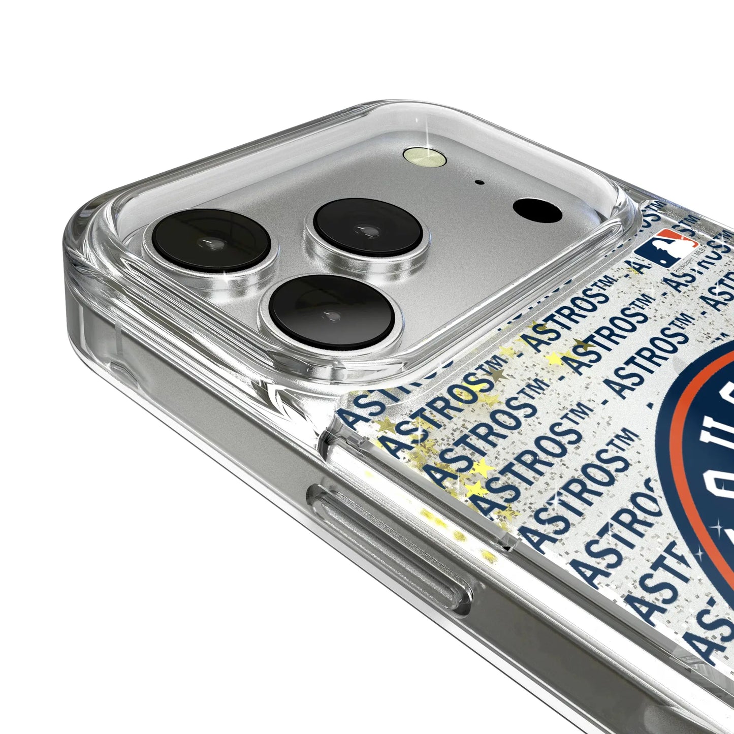 Houston Astros Text Backdrop Glitter Phone Case for Apple iPhone