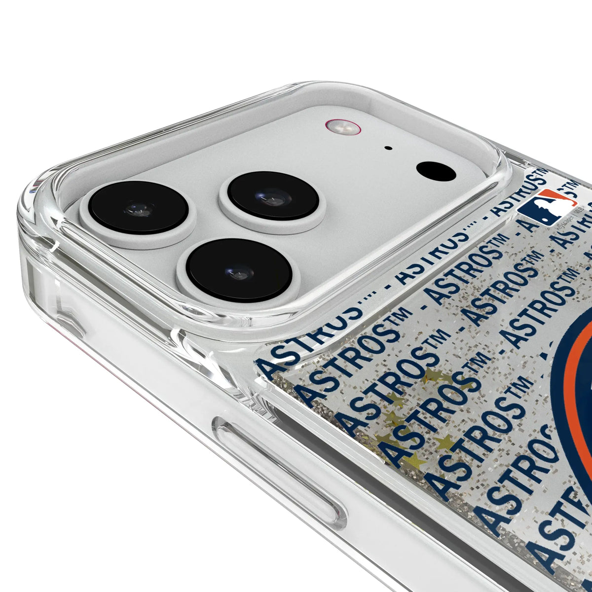 Houston Astros Text Backdrop Glitter Phone Case for Apple iPhone