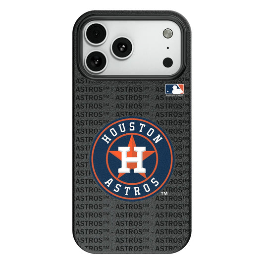 Houston Astros Text Backdrop MagSafe Compatible Phone Case for Apple iPhone