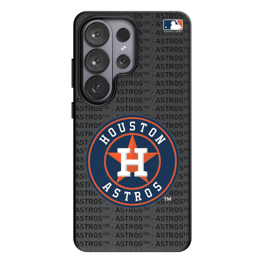 Houston Astros Text Backdrop MagSafe Compatible Phone Case for Samsung Galaxy