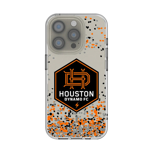 Houston Dynamo Confetti Clear Phone Case for Apple iPhone