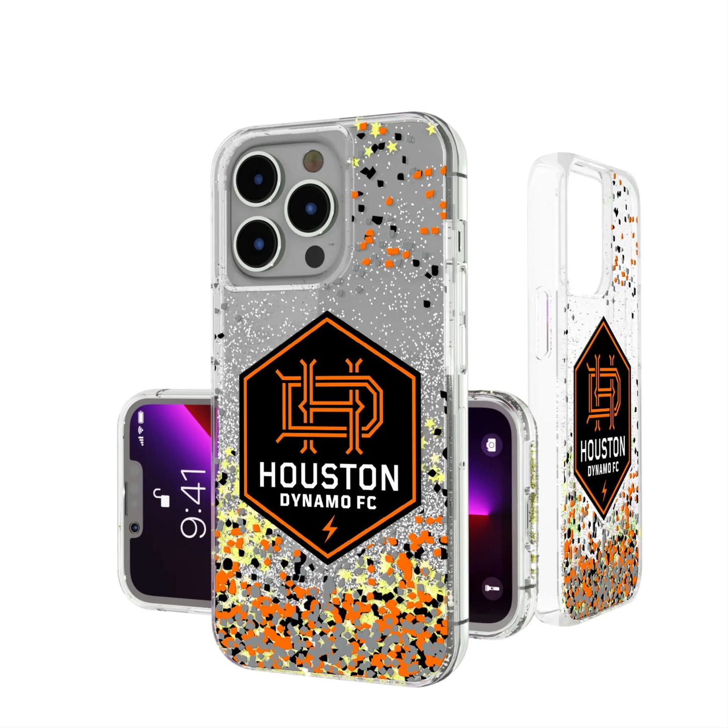 Houston Dynamo Confetti Glitter Phone Case for Apple iPhone