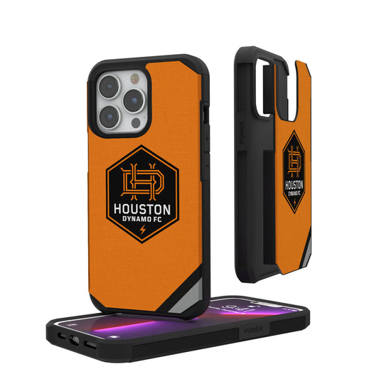 Houston Dynamo Diagonal Stripe Rugged Phone Case for Apple iPhone