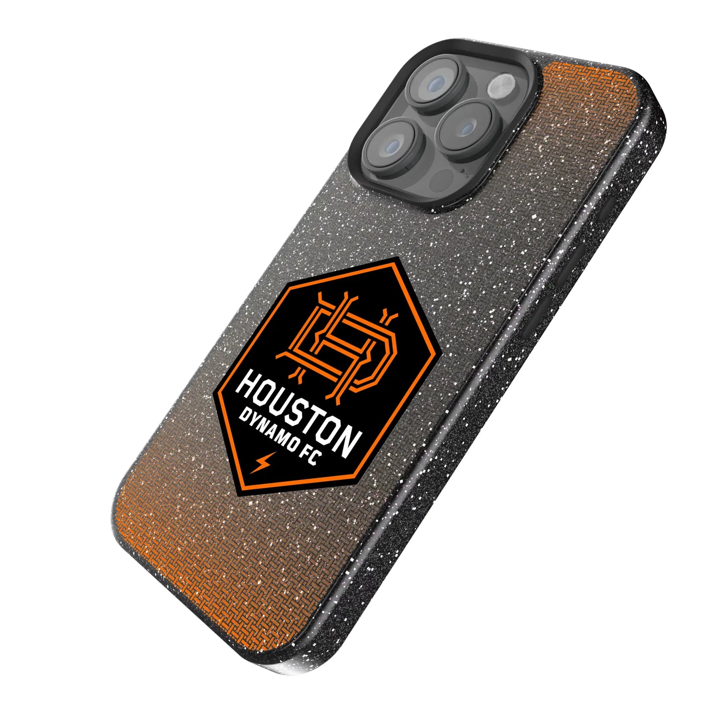 Houston Dynamo Linen Black Bling Phone Case for Apple iPhone