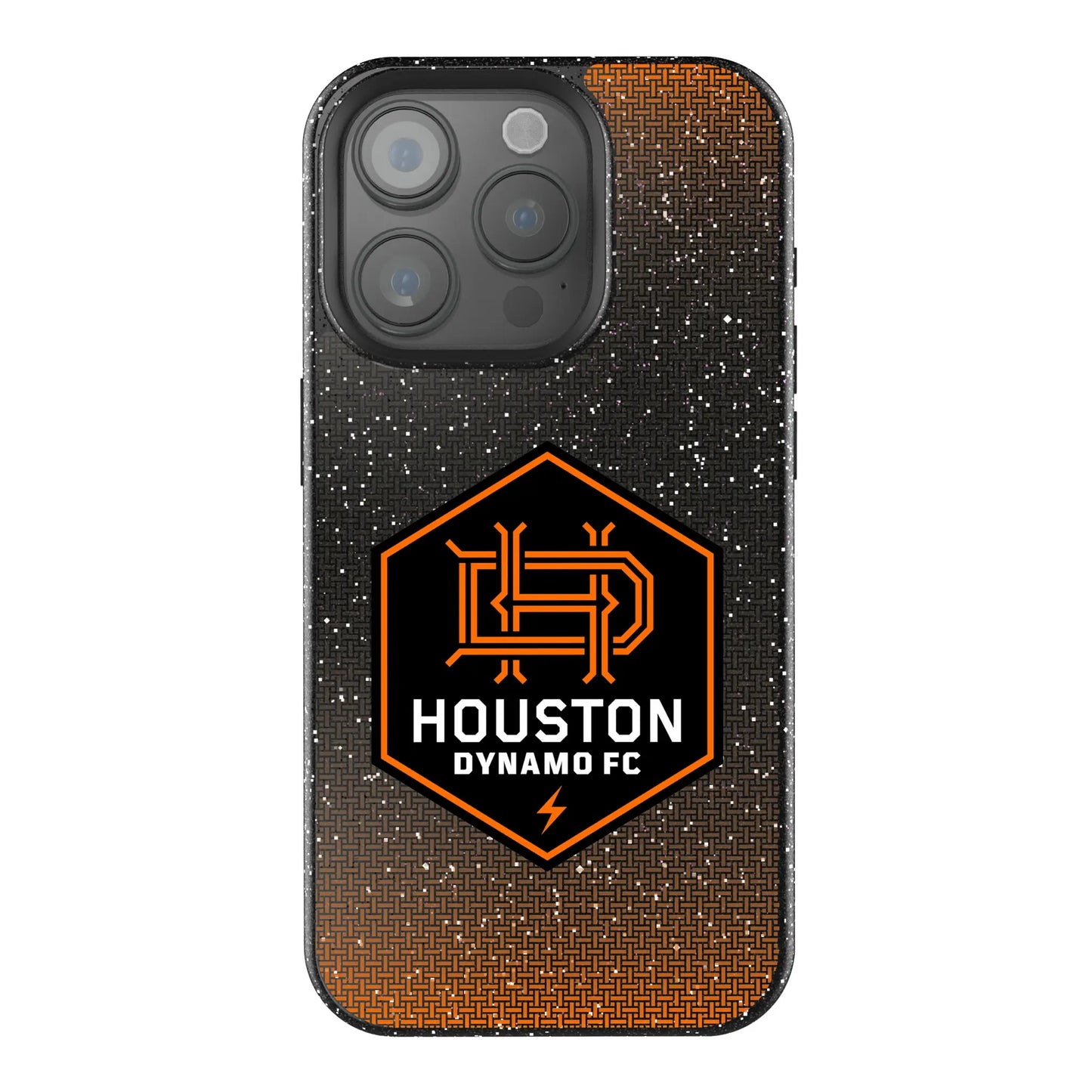 Houston Dynamo Linen Black Bling Phone Case for Apple iPhone