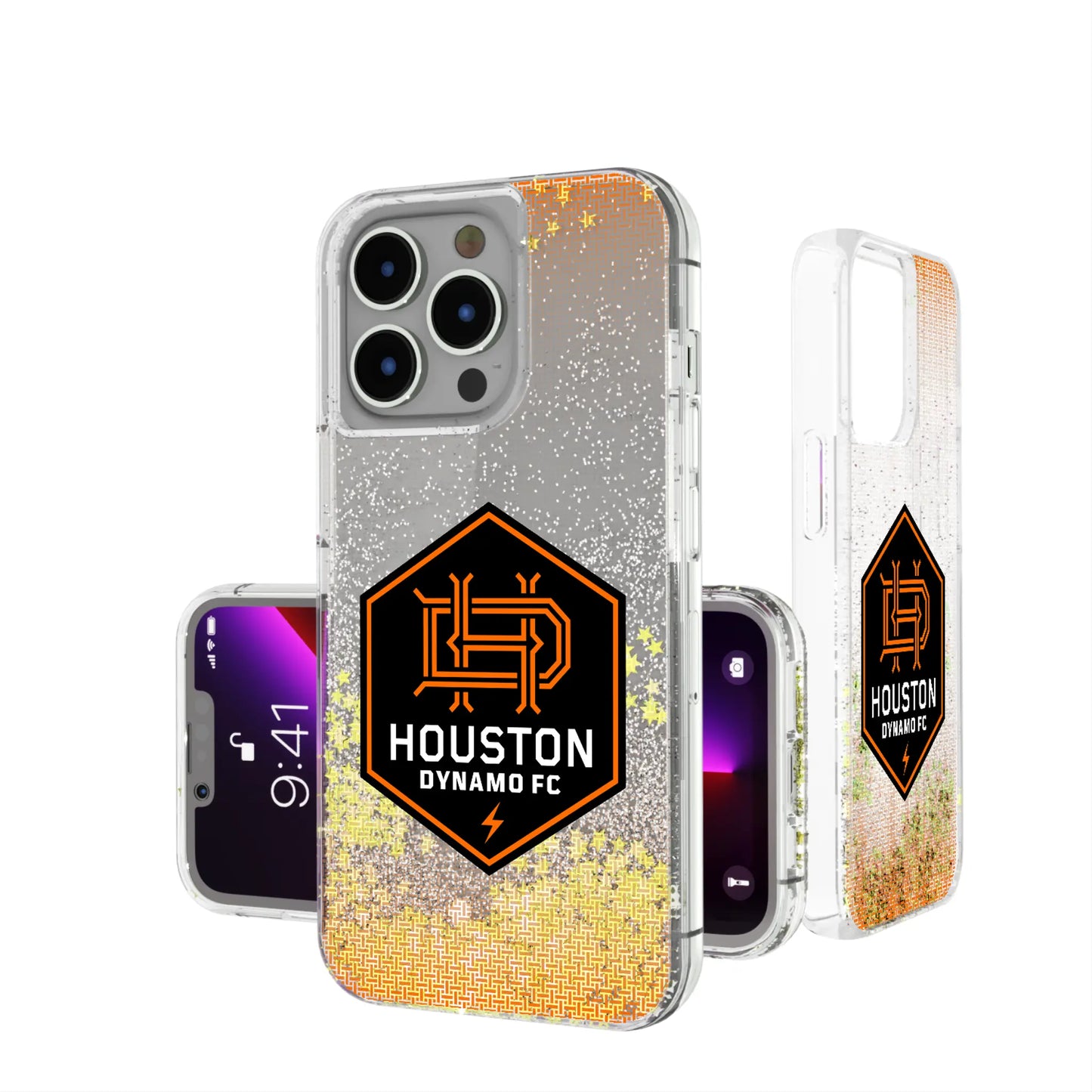 Houston Dynamo Linen Glitter Phone Case for Apple iPhone