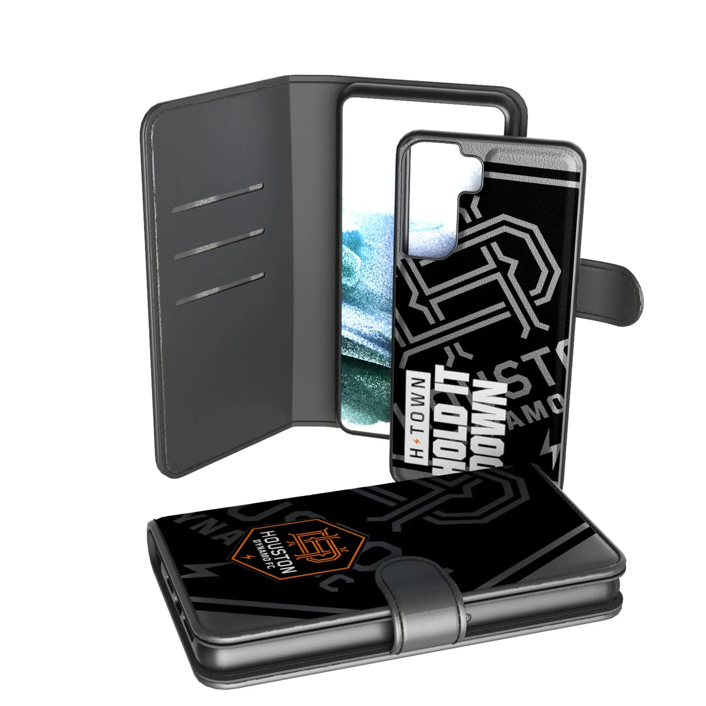 Houston Dynamo Monocolor Tilt Wallet Phone Case for Apple iPhone