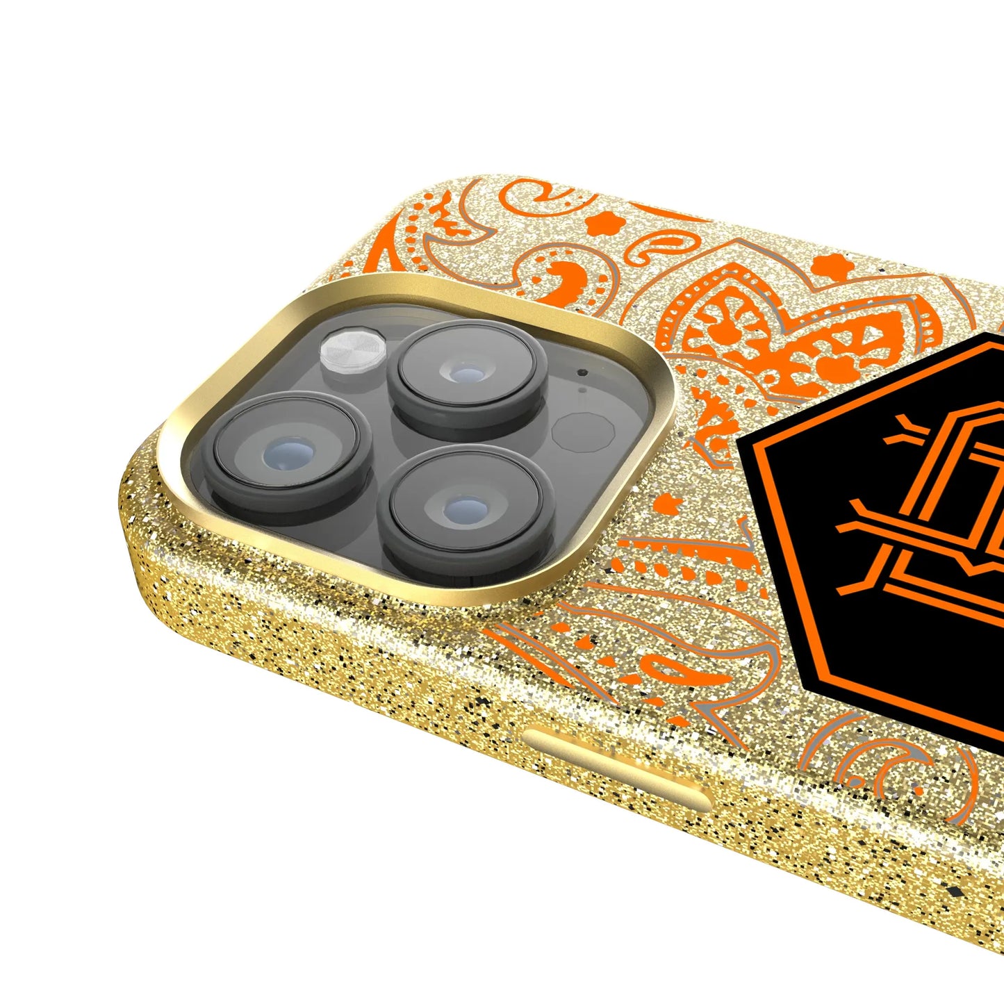 Houston Dynamo Paisley Bling Phone Case for Apple iPhone
