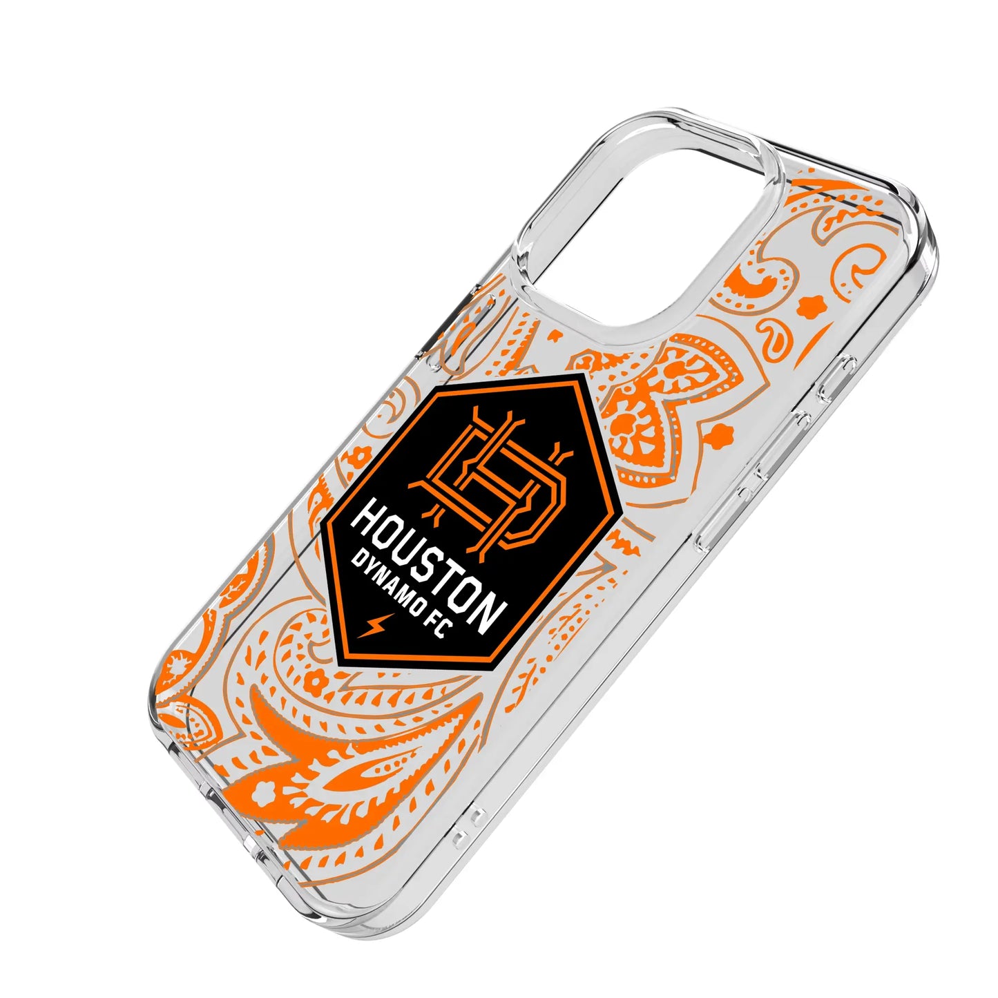 Houston Dynamo Paisley Clear Phone Case for Apple iPhone