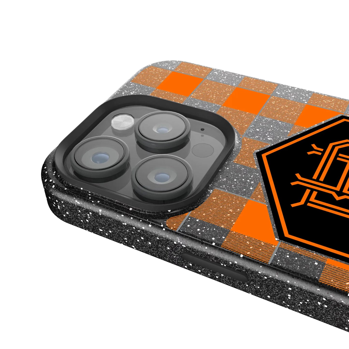 Houston Dynamo Plaid Black Bling Phone Case for Apple iPhone