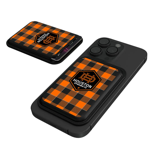 Houston Dynamo Plaid Black Magnetic Credit Card Wallet