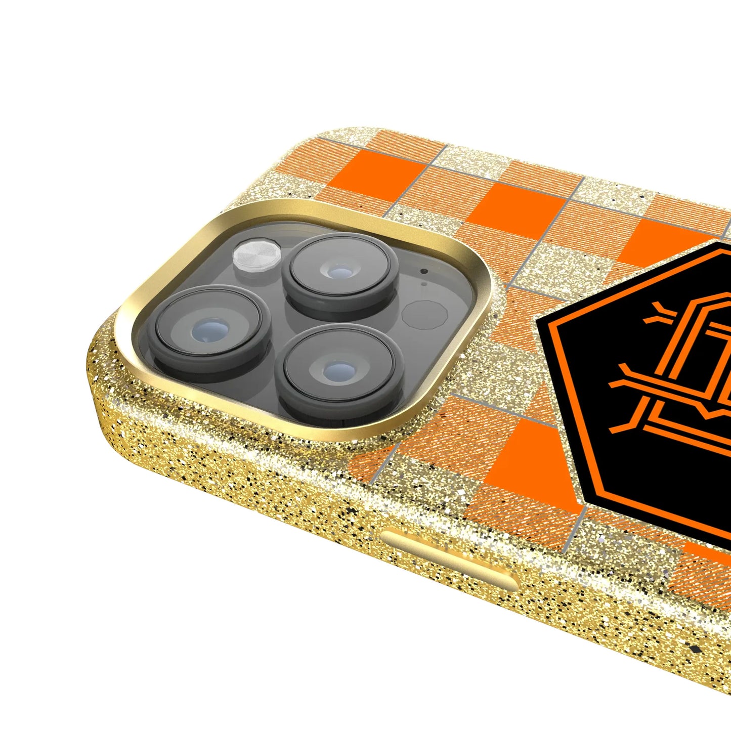Houston Dynamo Plaid Bling Phone Case for Apple iPhone