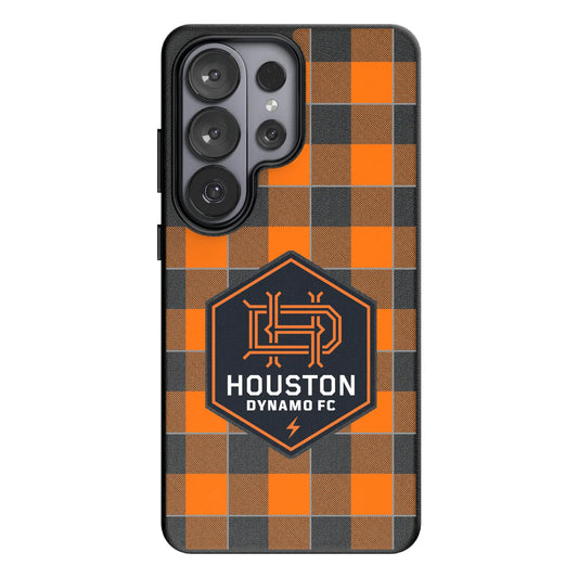 Houston Dynamo Plaid MagSafe Compatible Phone Case for Samsung Galaxy