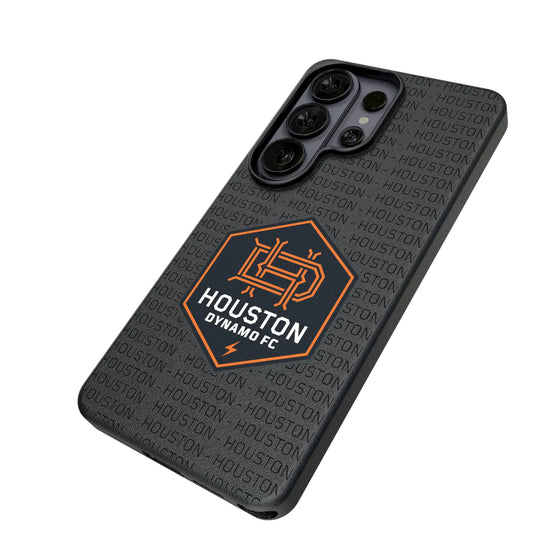 Houston Dynamo Text Backdrop MagSafe Compatible Phone Case for Samsung Galaxy