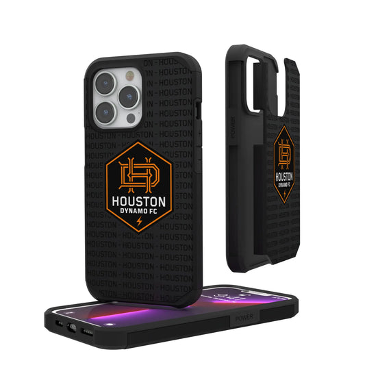 Houston Dynamo Text Backdrop Rugged Phone Case for Apple iPhone